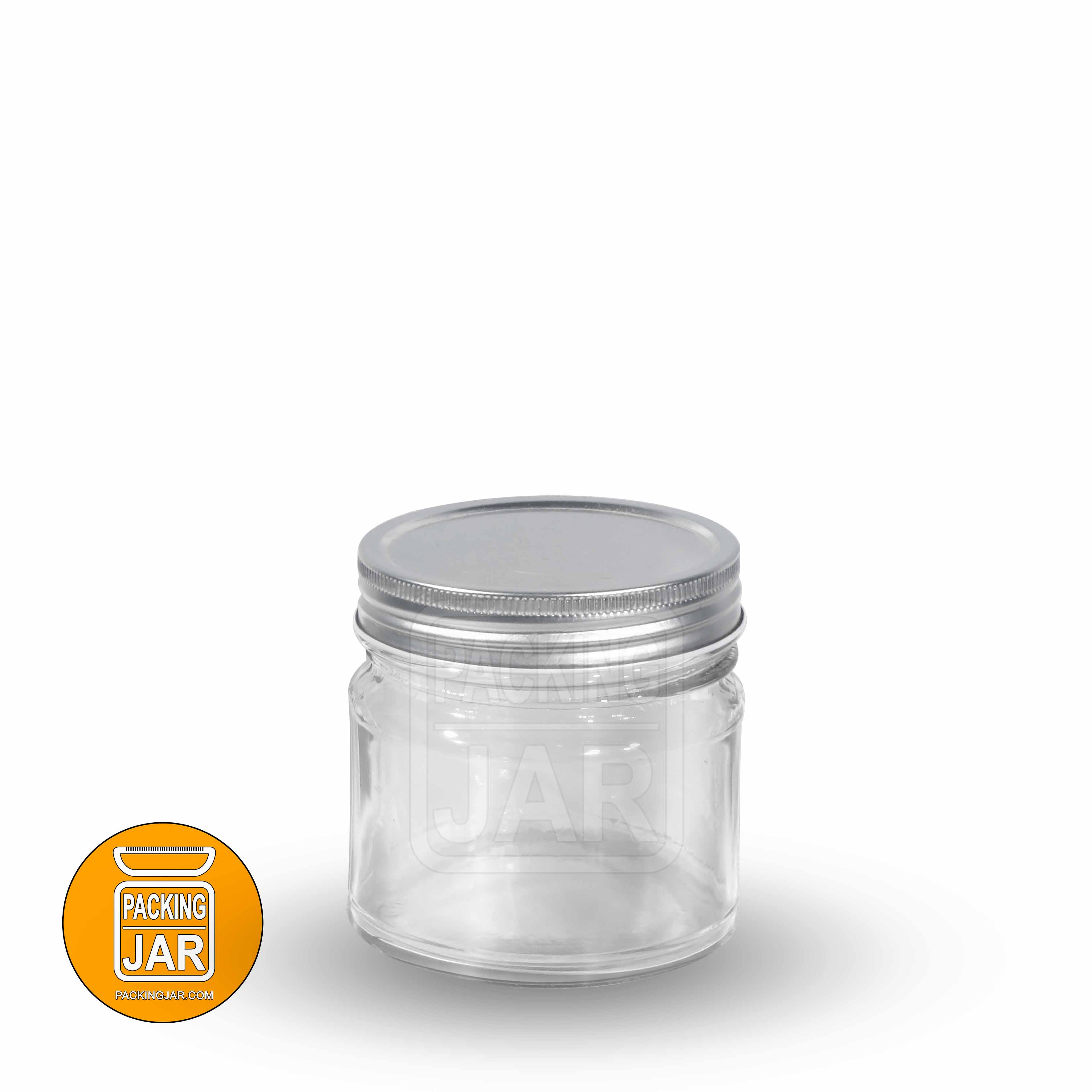 جار شیشه ای استوانه ای کانتینری درب 82 سایز 4